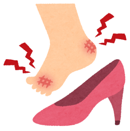 こんな感じで、ヒールを履くと足が激痛！！